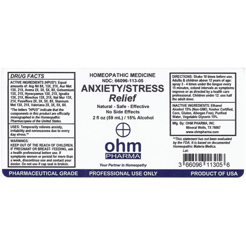 Anxiety / Stress Relief 2 oz. Spray, Ohm Pharma