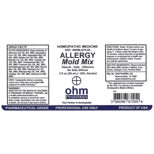 Allergy Mold Mix 2 oz. Spray, Ohm Pharma