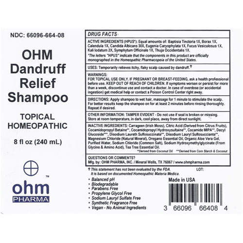 Dandruff Relief Shampoo 8 oz., Ohm Pharma