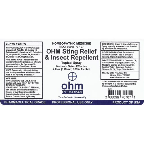 Sting Relief & Insect Repellent 4 oz. Spray, Ohm Pharma