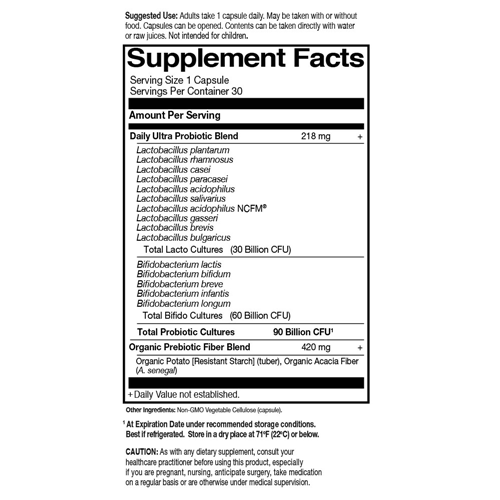 Dr. Formulated Probiotics Once Daily Ultra 30 Caps by GoL
