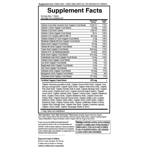 mykind Organics Women Once Daily 60 Tabs by Garden of Life