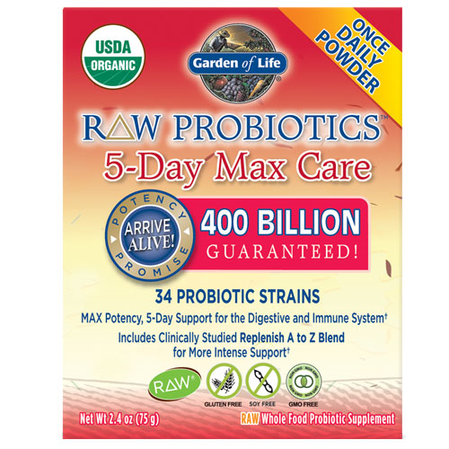 Raw Probiotics 5 Day Max Care 75g by Garden of Life