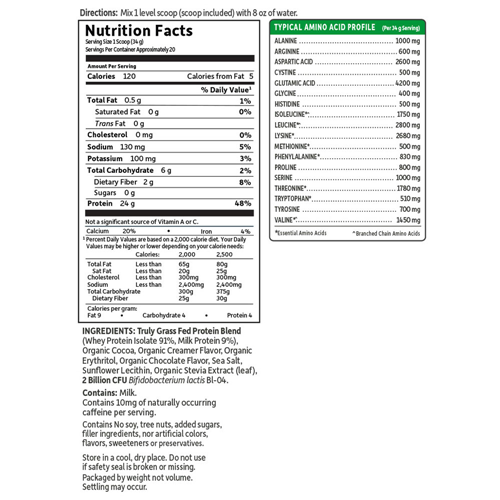 Sport Grass-Fed Whey Protein (Chocolate) 660g by GoL