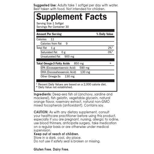Minami Omega-3 Daily Maintenance 30 Softgels by GoL