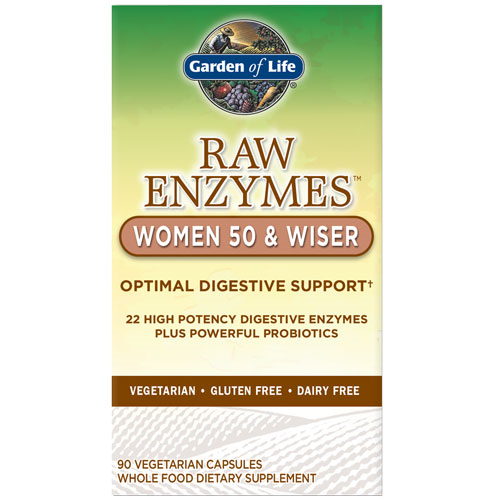 Raw Enzymes Women 50 & Wiser 90 Caps by Garden of Life