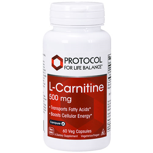 L-Carnitine (500mg) 60 caps by Protocol | Acu-Market L-Carnitine (500mg) 60 caps by Protocol | Acu-Market