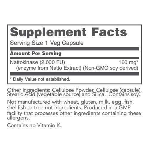 Nattokinase (100mg / 2,000 fu) 60 caps by Protocol