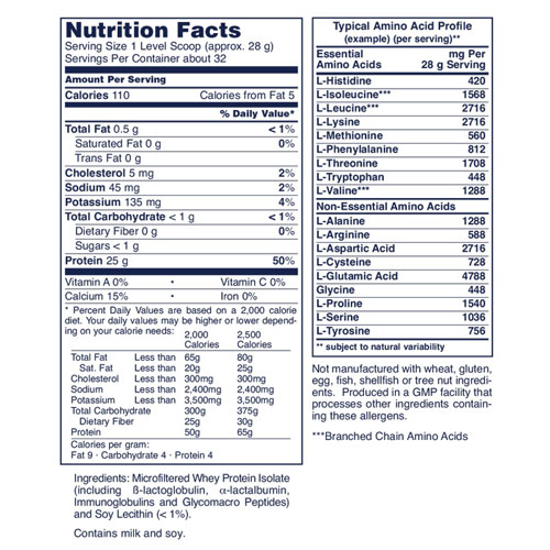 Whey Protein Isolate 2 lb. by Protocol