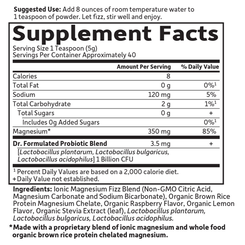 Dr. Formulated Magnesium (Ras. Lemon) 198.4g by GoL