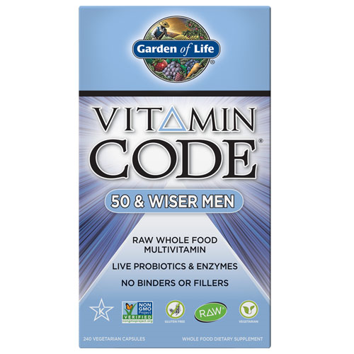 Vitamin Code Men 50 & Wiser 240 Caps by Garden of Life