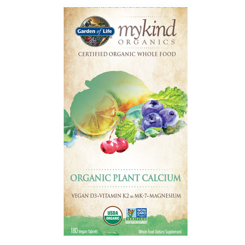 mykind Organics Calcium 180 Tabs by Garden of Life