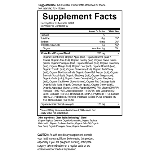 Dr. Formulated Enzymes Organic Digest+ 90 Chewables by GoL