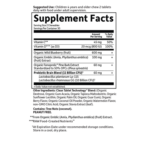 Dr. Formulated Brain Health Org. Attention/Focus (Kids)