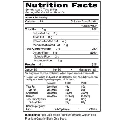 Raw Organics Flax and Chia Blend 340g by Garden of Life