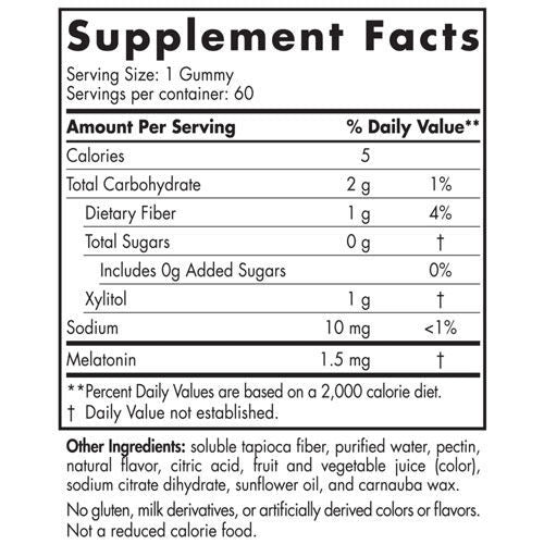 Zero Sugar Melatonin Gummies 60ct, Nordic Naturals