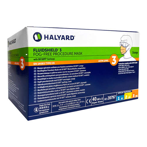FLUIDSHIELD 3 Fog-Free Face Masks 40's