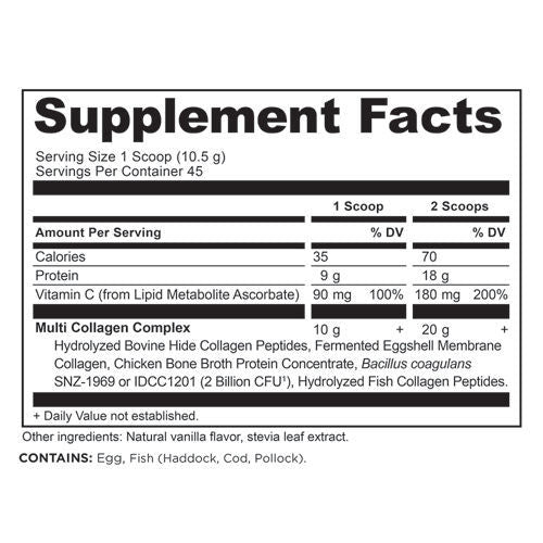 Multi Collagen Protein (Vanilla) 472.5g by Ancient Nutrition