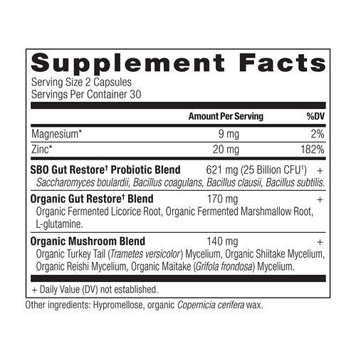 SBO Probiotics Gut Restore 60's by Ancient Nutrition