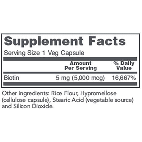 Biotin (5mg) 90 caps by Protocol