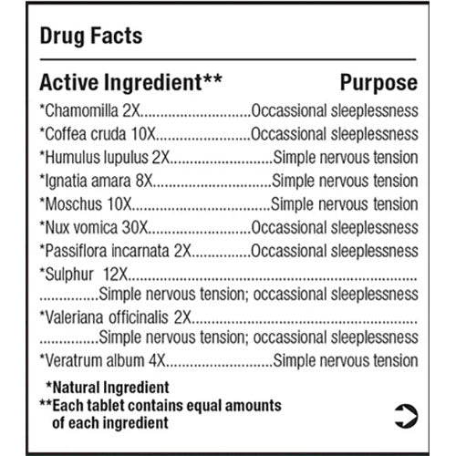 Calming tablets by BHI 100's