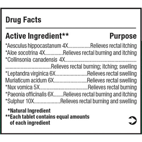 Hemorrhoid tablets by BHI 100's
