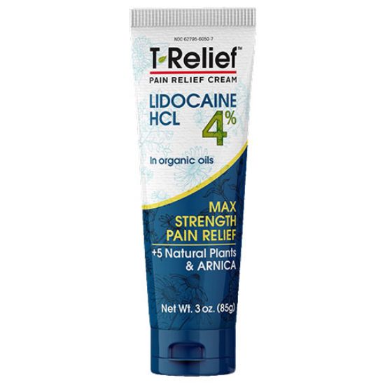 T-Relief Lidocaine HCL 4% Max Strength Cream 3oz