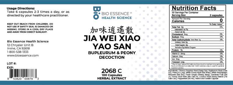 Jia Wei Xiao Yao San 100 caps by Bio Essence