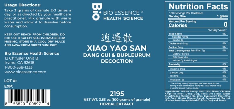 Xiao Yao San 100 caps by Bio Essence