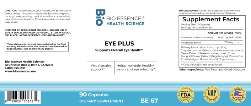 Eye Plus 90 caps by Bio Essence