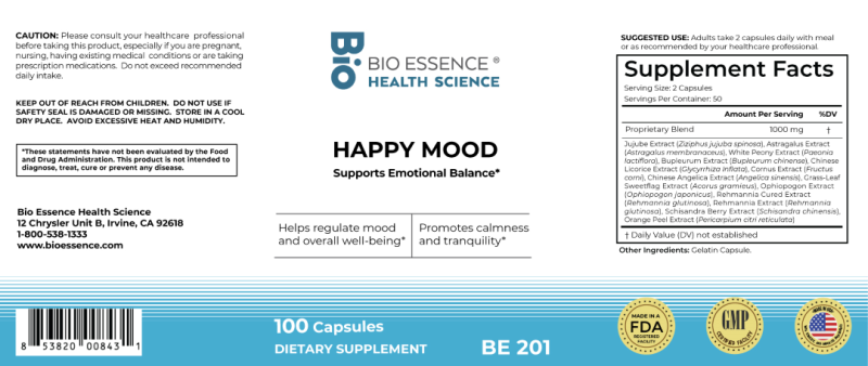 Happy Mood 100 caps by Bio Essence