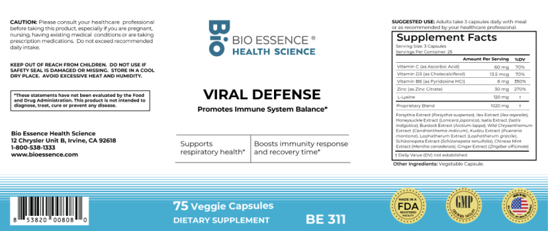 Viral Defense 75 caps by Bio Essence