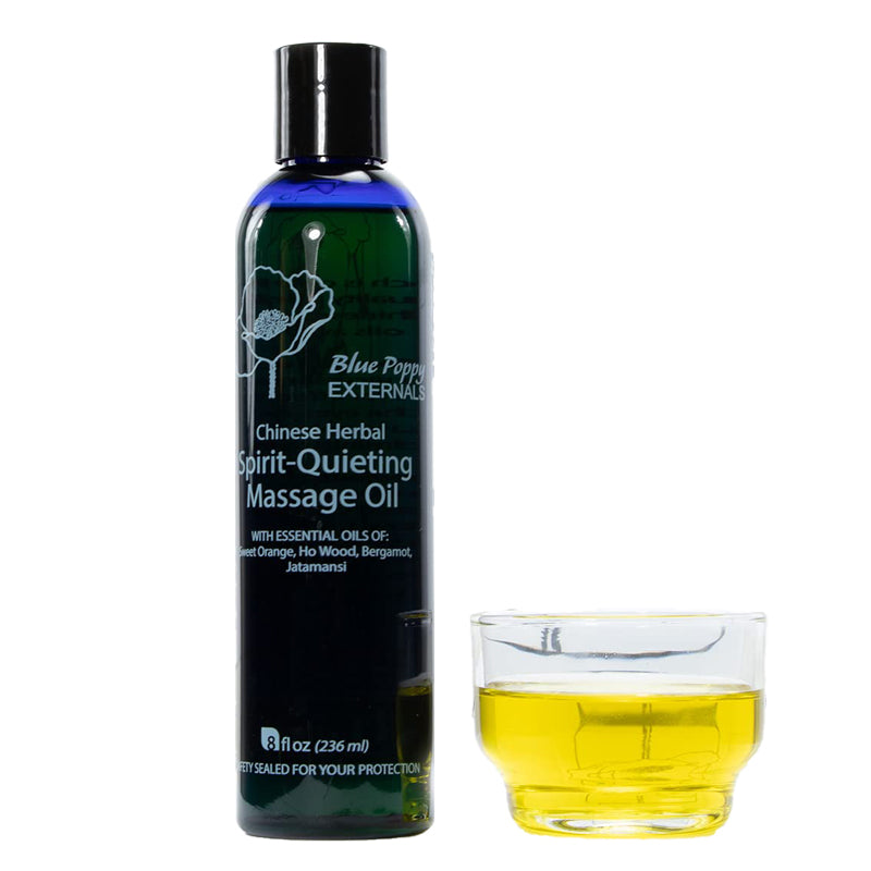 Spirit Quieting Massage Oil 8 oz, Blue Poppy