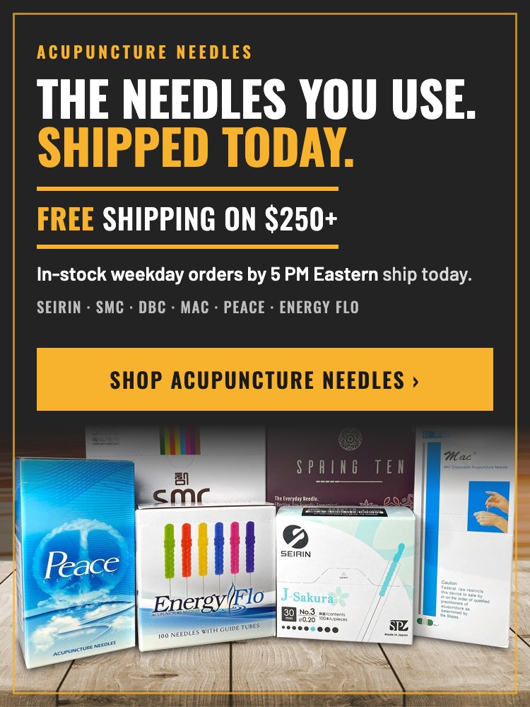Acupuncture needles shipped today. Free shipping on $250+. Shop acupuncture needles