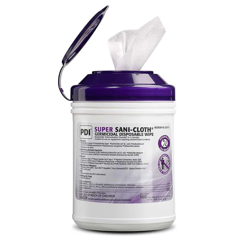 Super Sani Cloth Germicidal Wipes 160's