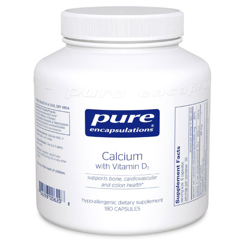 Calcium with Vitamin D3 180's, Pure Encapsulations