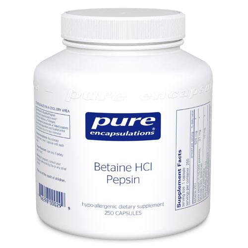 Betaine HCL/Pepsin 250's, Pure Encapsulations