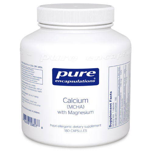 Calcium (MCHA) with Magnesium 180's, Pure Encapsulations