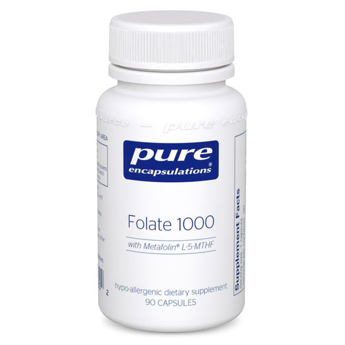 Folate 1000 90's, Pure Encapsualtions