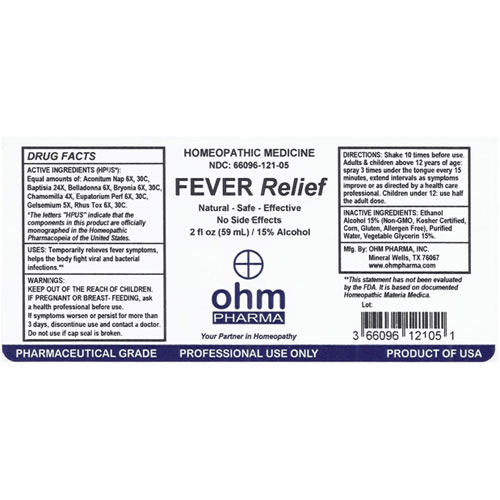 Fever Relief 2 oz. Spray, Ohm Pharma