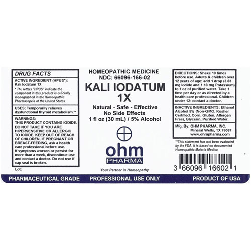 Kali Iodatum 1X 1 oz. Dropper, Ohm Pharma