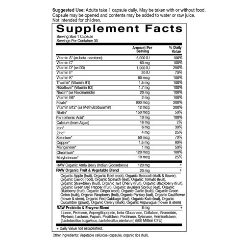 Vitamin Code Raw One for Women 30 Caps by Garden of Life