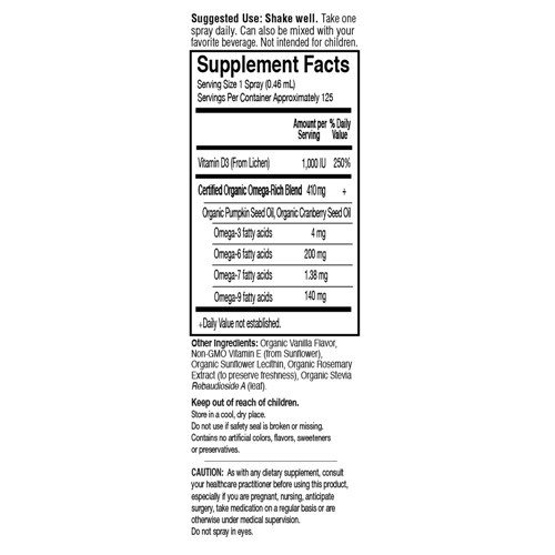 mykind Organics D3 Spray (1,000 iu) 2 oz. by Garden of Life