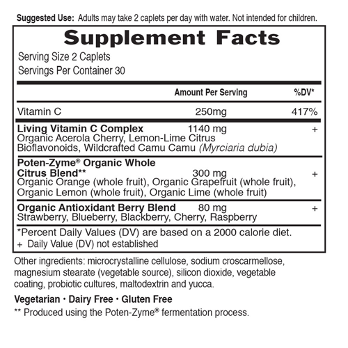 Living Vitamin C 60 Caplets by Garden of Life