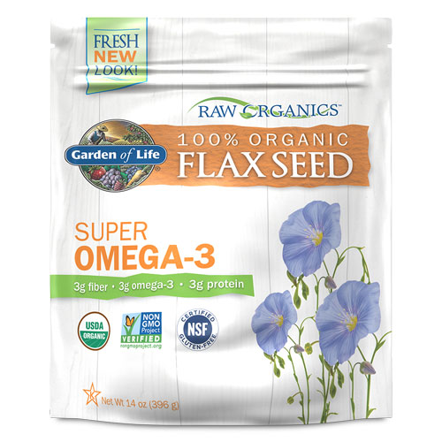 Raw Organic Ground Flax Seeds 14 oz. by Garden of Life