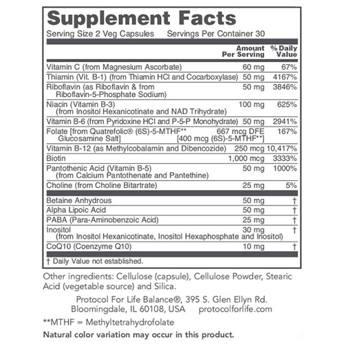 B Complex Neuro Factors 60 caps by Protocol