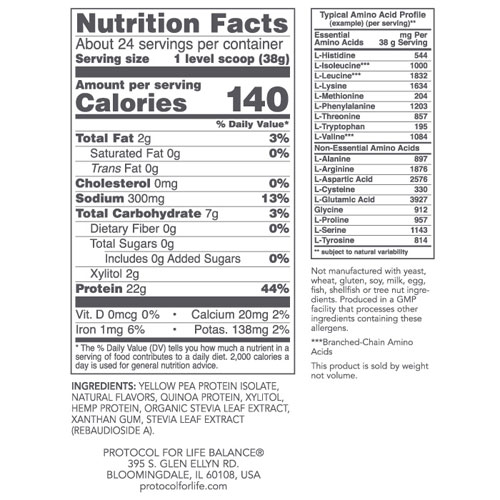 Plant Protein Complete 2 lbs. by Protocol