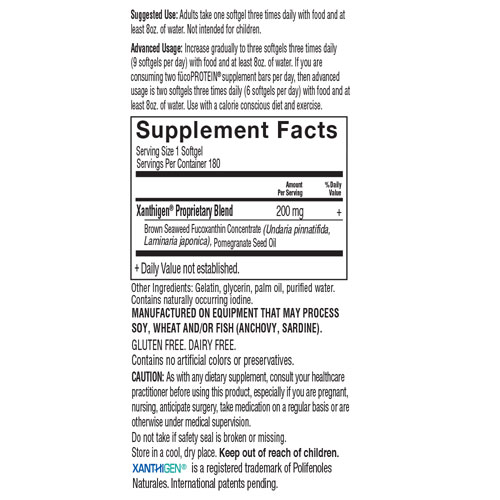 fucoTHIN 180 Softgels by Garden of Life