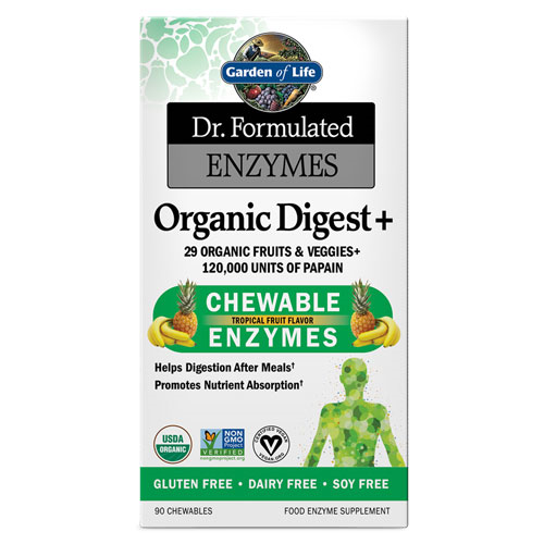 Dr. Formulated Enzymes Organic Digest+ 90 Chewables by GoL