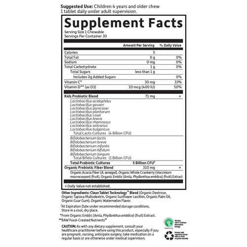 Dr. Formulated Probiotics Organic Kids (Watermelon) by GoL